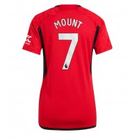 Camisa de Futebol Manchester United Mason Mount #7 Equipamento Principal Mulheres 2023-24 Manga Curta